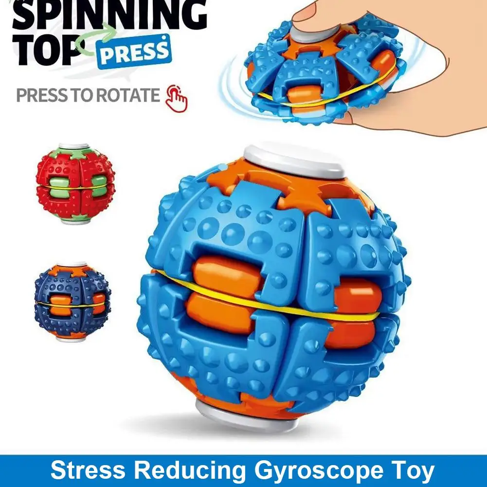 Portable Spinning Gear Fidget Ball Stress Relief Toy Relieves Stress Sensory Desktop Gadget Suitable for Adults And Children