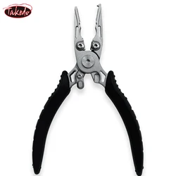 TAKEDO 12.8CM 50G Portable Multifunctional Fishing Pliers Scissors Pick Hooks Cut Fish Line Professional Fishing Tool