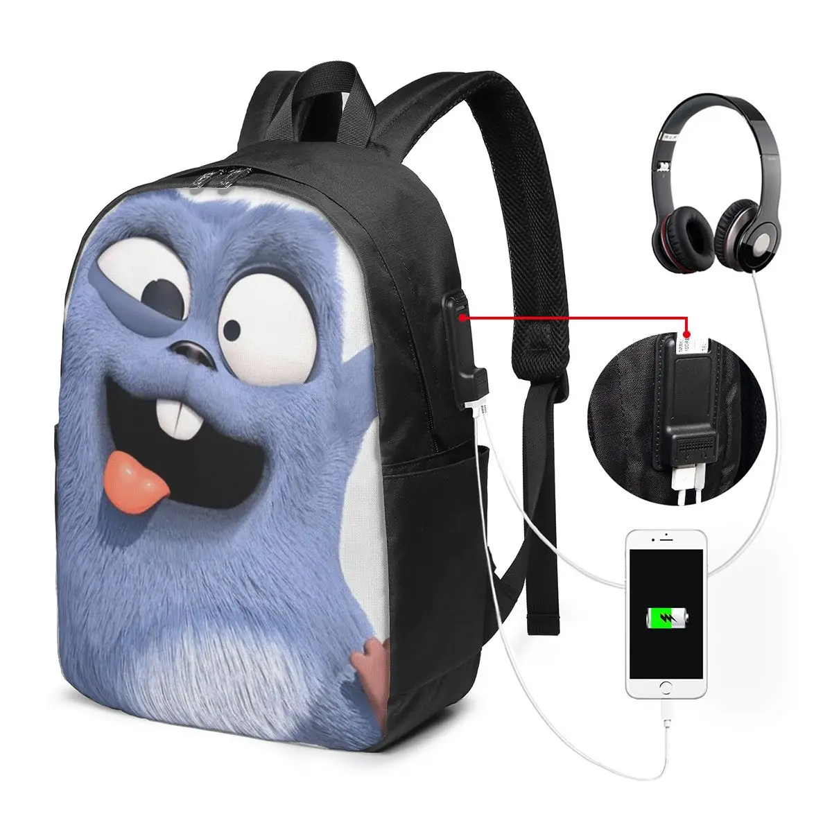 

Animation Grizzy And The Lemmings Cartoon Anime Backpack Travel Notebook Bag Computer College Student School Bag Laptop