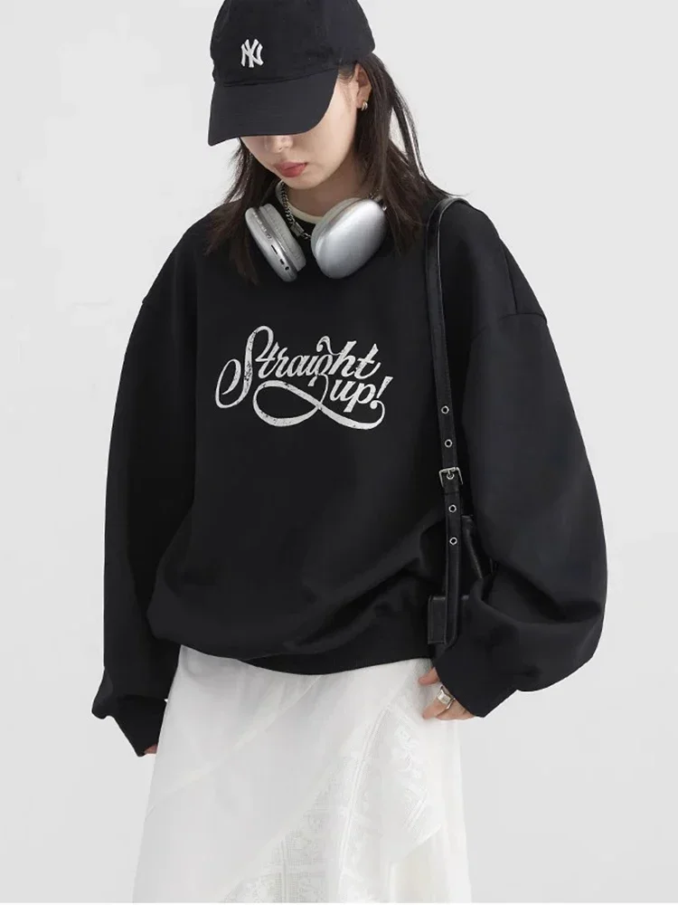 سترة بغطاء رأس أنيقة برقبة مستديرة للنساء ، بلوفر نسائي ، بلوزة رياضية غير رسمية ، بلوزات فضفاضة ، شارع جديد ، ربيع ، خريف ، #6