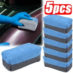 Esponja de microfibra para lavado de coches, almohadillas aplicadoras de cera para el cuidado de la pintura del coche, esponjas de pulido, borrador de esponja para detalles automáticos