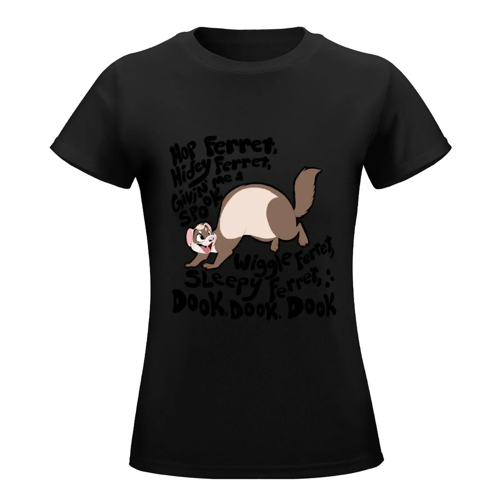 Sleepy Weasel T-Shirt lady clothes Female clothing tops quick-drying Woman clothing