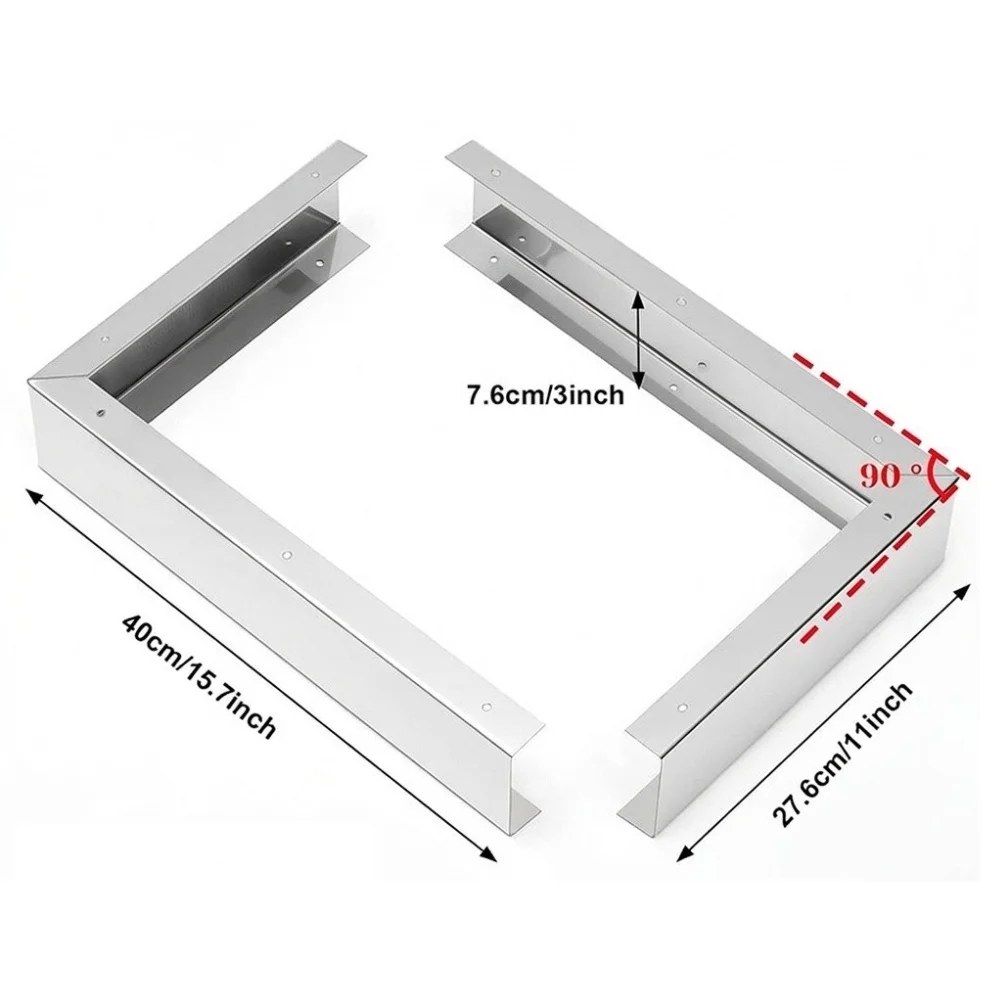 Microwave Filler Kit 304 Stainless Steel For Stylish Kitchen Finish Fits Common Microwave Models No Tools Needed
