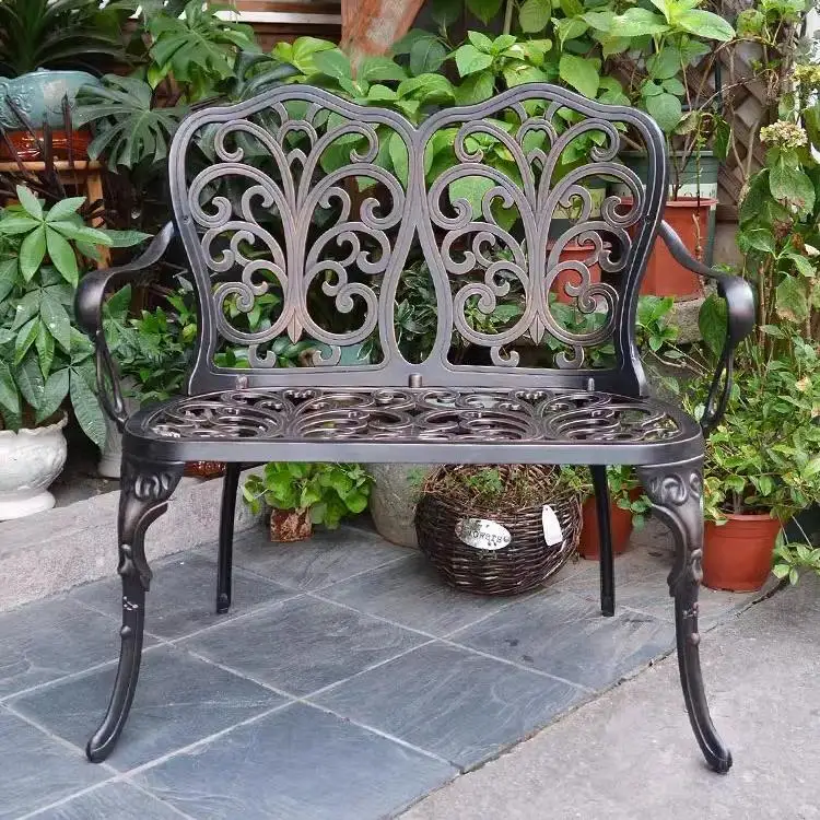 

Garden Bench Metal for Cast Aluminum Benches on Park Outdoor Terrace