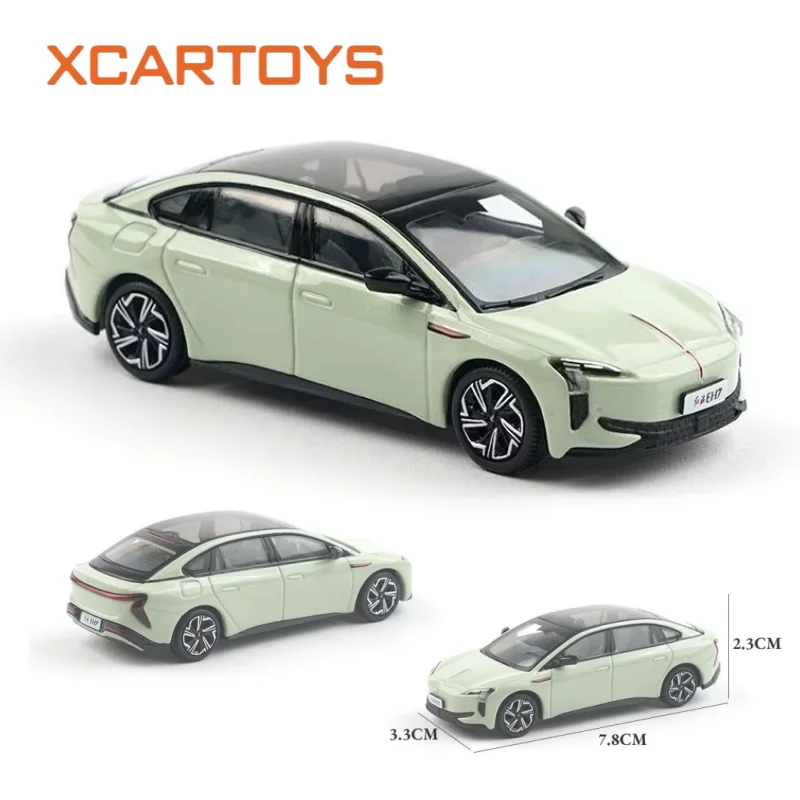 XCARTOYS 1/64 Alloy Die‑cast Car Model Hongqi E‑HS7 Chinese 3‑Box Business Sedan Simulation Collectible Display Ornament Toy