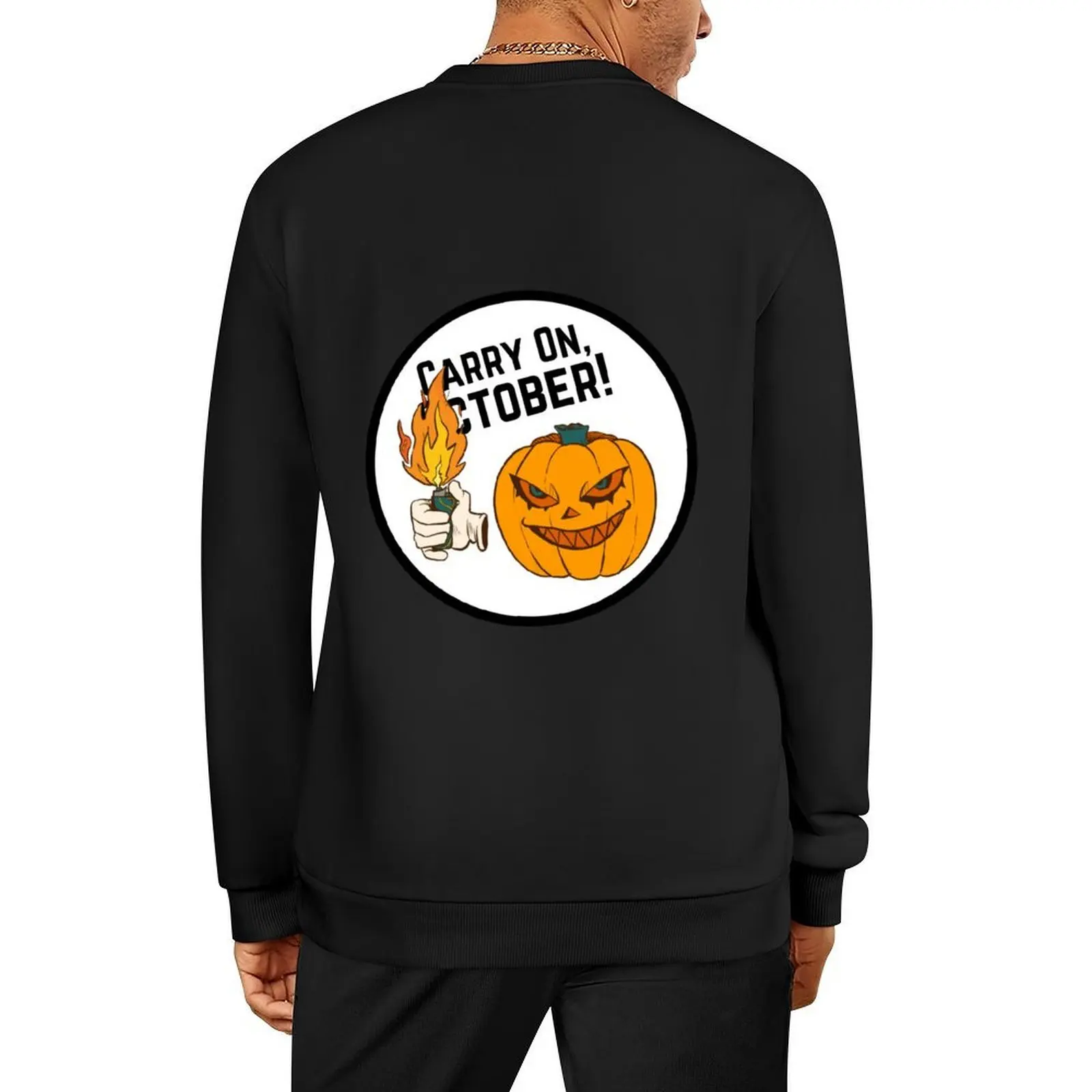

Carry On, October! Logo Pullover mens clothes anime clothes men's winter sweater mens designer clothes men sweatshirt