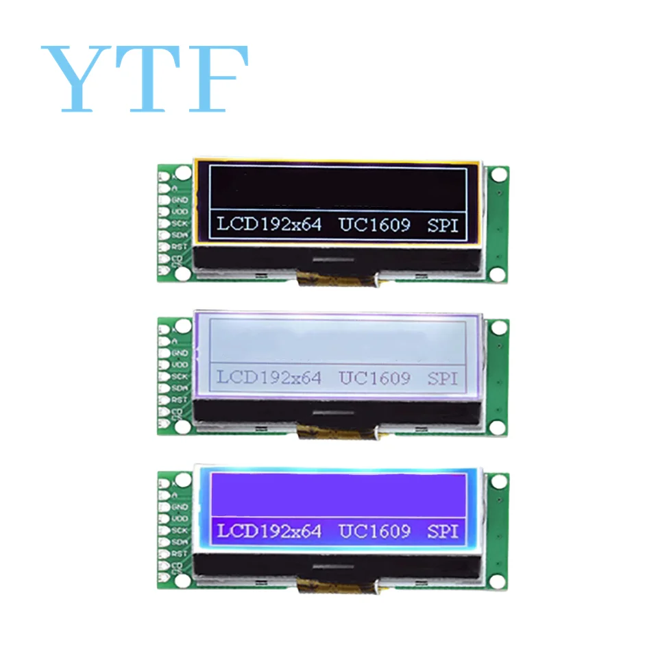 

19264 192*64 Graphic Matrix Serial SPI LCD Module Display Screen in 3.3V-5V