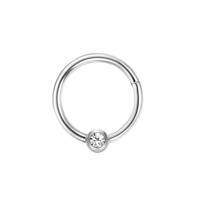 1 stks CZ scharnierende neusringen, roestvrij staal septum clicker septum ring neus hoepel kraakbeen helix tragus oorbel piercing sieraden