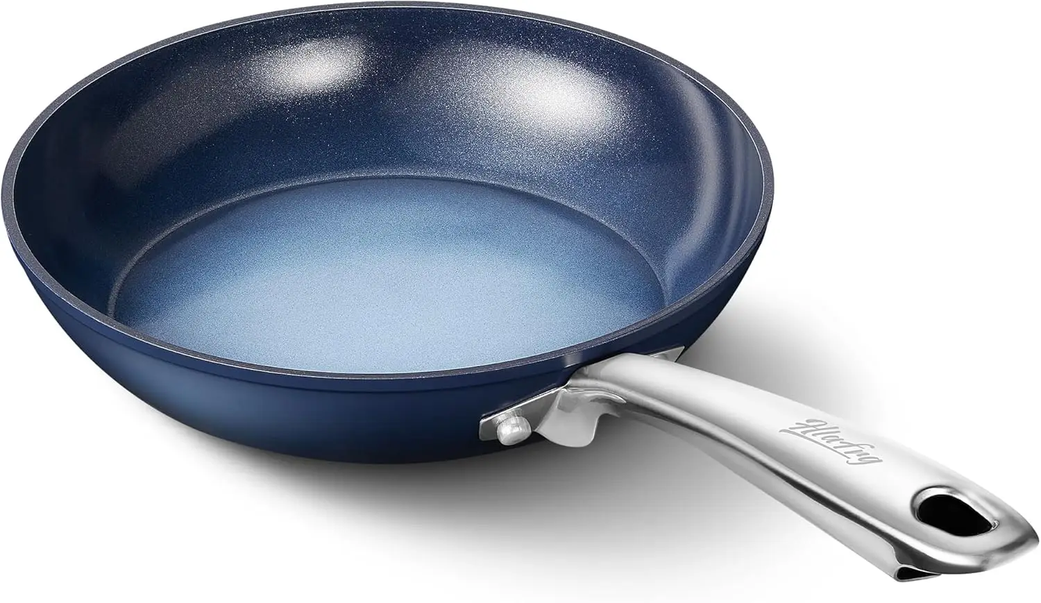 

8 Inch Nonstick Frying Pan, Ceramic Skillet, Omelet Pan, Even Heating and Less Oil, Heat-Resistant Handle, Gradient Blue Pan