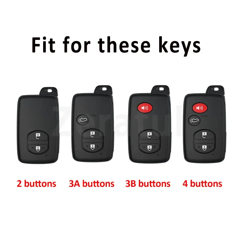 2 3 4 Buttons Keyless Car Key Case Cover Holder For Toyota Prius 30 Alpha Aqua Land Cruiser Auris for Lexus LC 200 Shell Fob