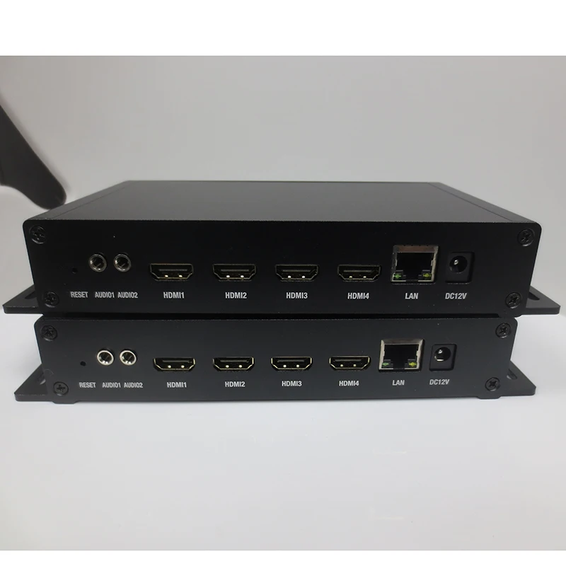 4-Channel  Encoder Equipment  RTSP SRT Video H265 H264 for  & Radio & TV Broadcasting