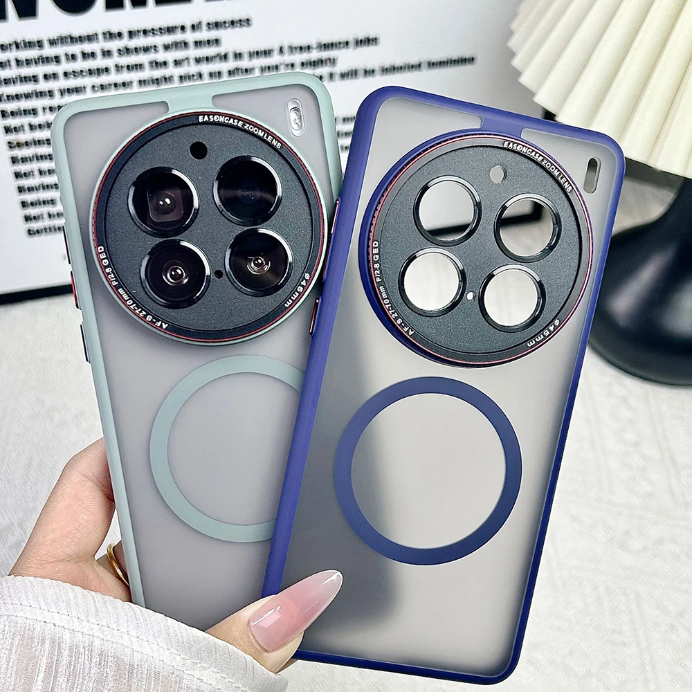 

For Vivo X200 Pro Mini Case Matte Frosted Magsafe Drop-proof Anti-fall Skin Friendly Lens Shield Protection Good Grip Case Cover