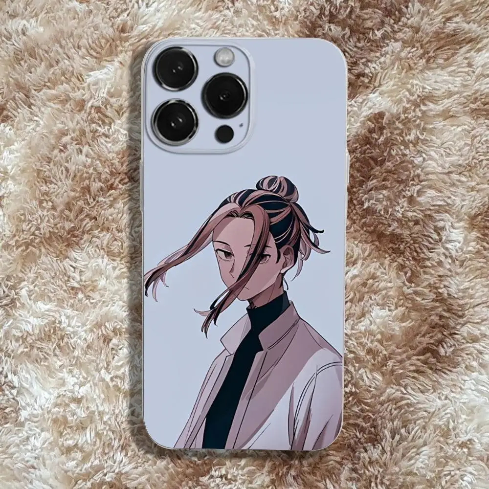 Funda de teléfono Kazutora Revengers Hanemiya para iPhone 17,16,15,14,13,12,11 Pro,Max,Plus,X,XS,XR,SE4,E Mini funda suave transparente