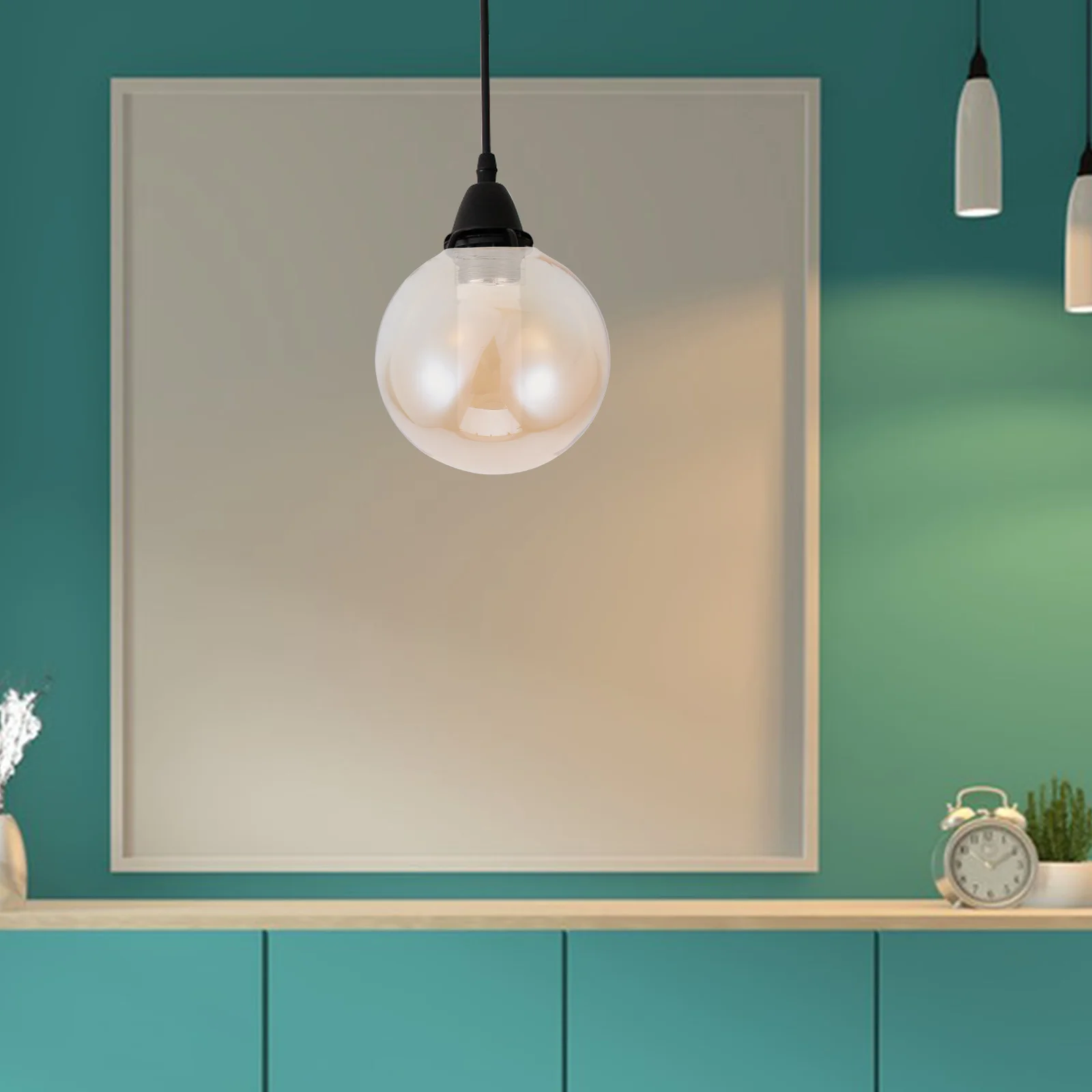 

Glass Globe Lamp Shade Replacement 42mm Screw Neck Opal Sphere Glass Ball Lampshade Cover for E27 Pendant Light Wall Lamp