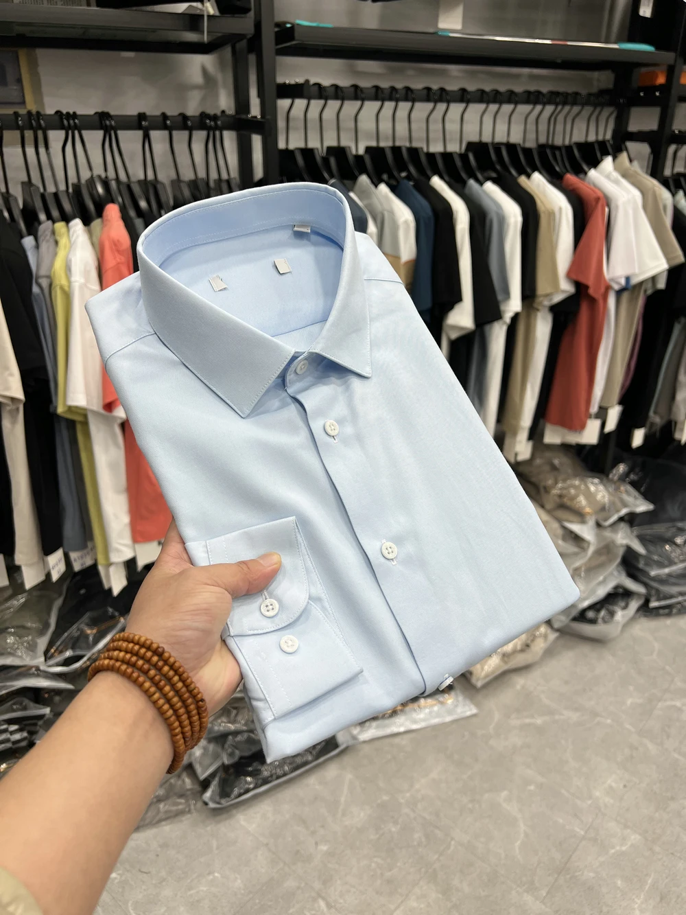 

Spring Faion Men's Long Sve irt Casual Sle Loose Fit Straight Leg Workwear Office Profional Clothing M Model