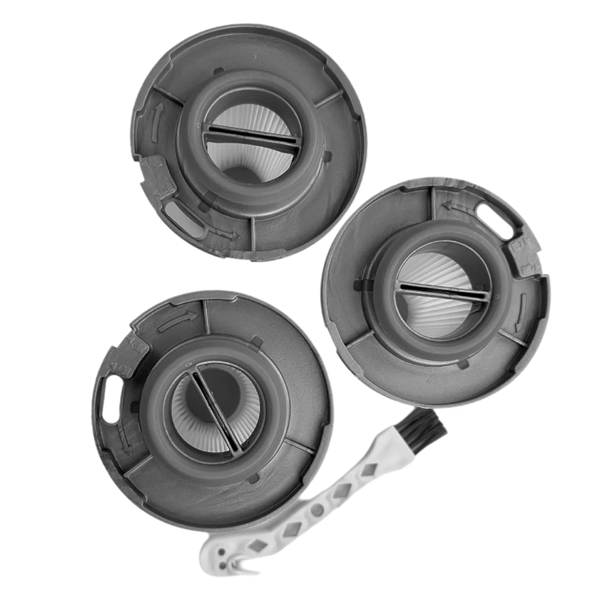 FZFZ 3 Pcs ZR009005 X-Force Flex 8.60 무선 진공 청소기 액세서리 용 청소 브러시 ​​가있는 HEPA 필터
