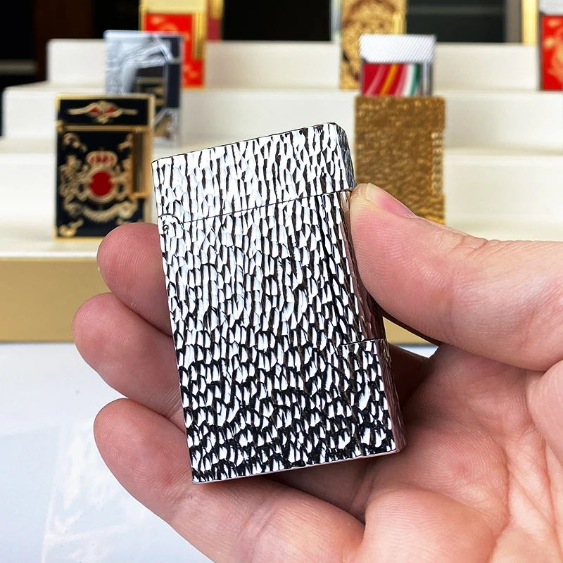 

Luxury Single & Double Flame Butane Lighter New Commemorative Edition Ping Sound Natural Paint Cigarette Smoker 11270