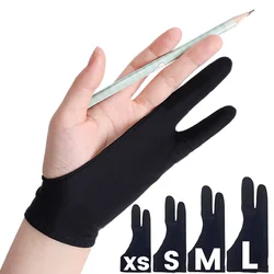 Two Finger Anti-fouling Glove For Artist Drawing Pencil Graphics Tablet Pad Pen Palm Rejection Glove for iPad Android Tablet