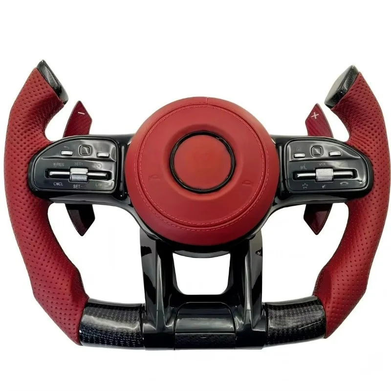High Quality Aircraft-Style Modified Carbon Fiber Steering Wheel Assembly for Mercedes AMG Elevate Your Driving Experience