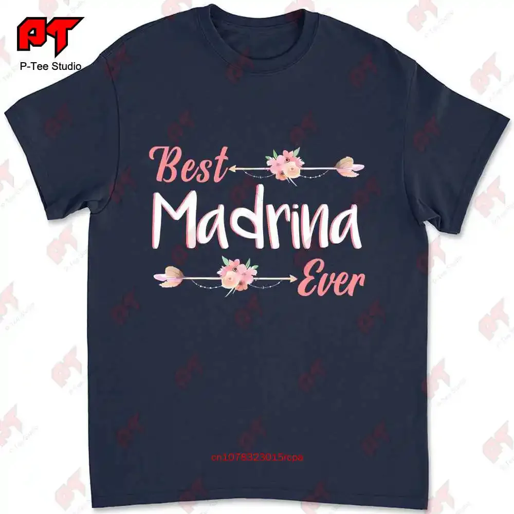 Best Madrina Ever Spanish Godmother Floral T Shirt ARD2