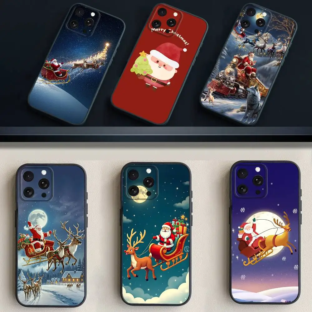 

Christmas S-Santa C-Claus Phone Case For iPhone 17,16,15,14,13,12,11 Plus,Pro Max,XS,X,XR,SE,Mini,8,7,Soft Silicone Black Cover