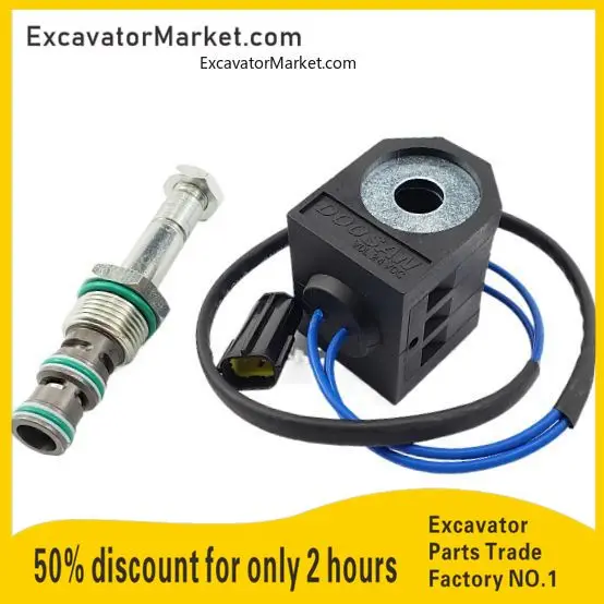 

Excavator Solenoid Valve Coil Dh Dx55 Dx150 Dx215 Dx225 Dx300-5/7/9 Leader Safety Lock Solenoid Valve Coil Excavator Accessories