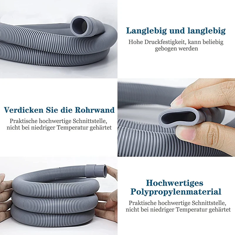 تمديد خرطوم الصرف للغسالات ، خرطوم غسالة الصحون العالمي ، جديد ، 2 متر