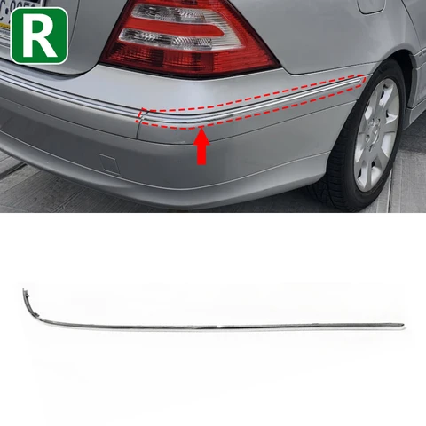 Для 2000-2007 W203 Mercedes Benz C-CLASS задний бампер хромированная накладка 2038852721 2038852821