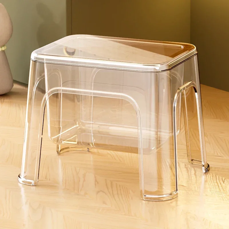 Transparent Bedroom Foot Stool Ultralight Small Relax Unique Apartment Stool Changing Household Modern Tabouret Salon Furniture