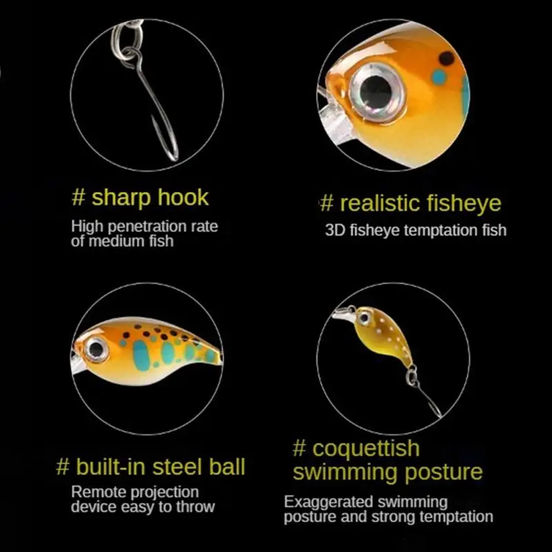 Wobblers Fishing Lures 2.1g Bionic Bait Float Crankbaits Wobbler Deep Fishing Lure Crankbait Jerkbait Bait Perch For Business