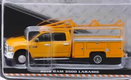 

GreenLight 1:64 2018 Ram 3500 Dually Service, имитация сплава, коллекция моделей микроавтомобилей, украшение, игрушечный автомобиль в подарок
