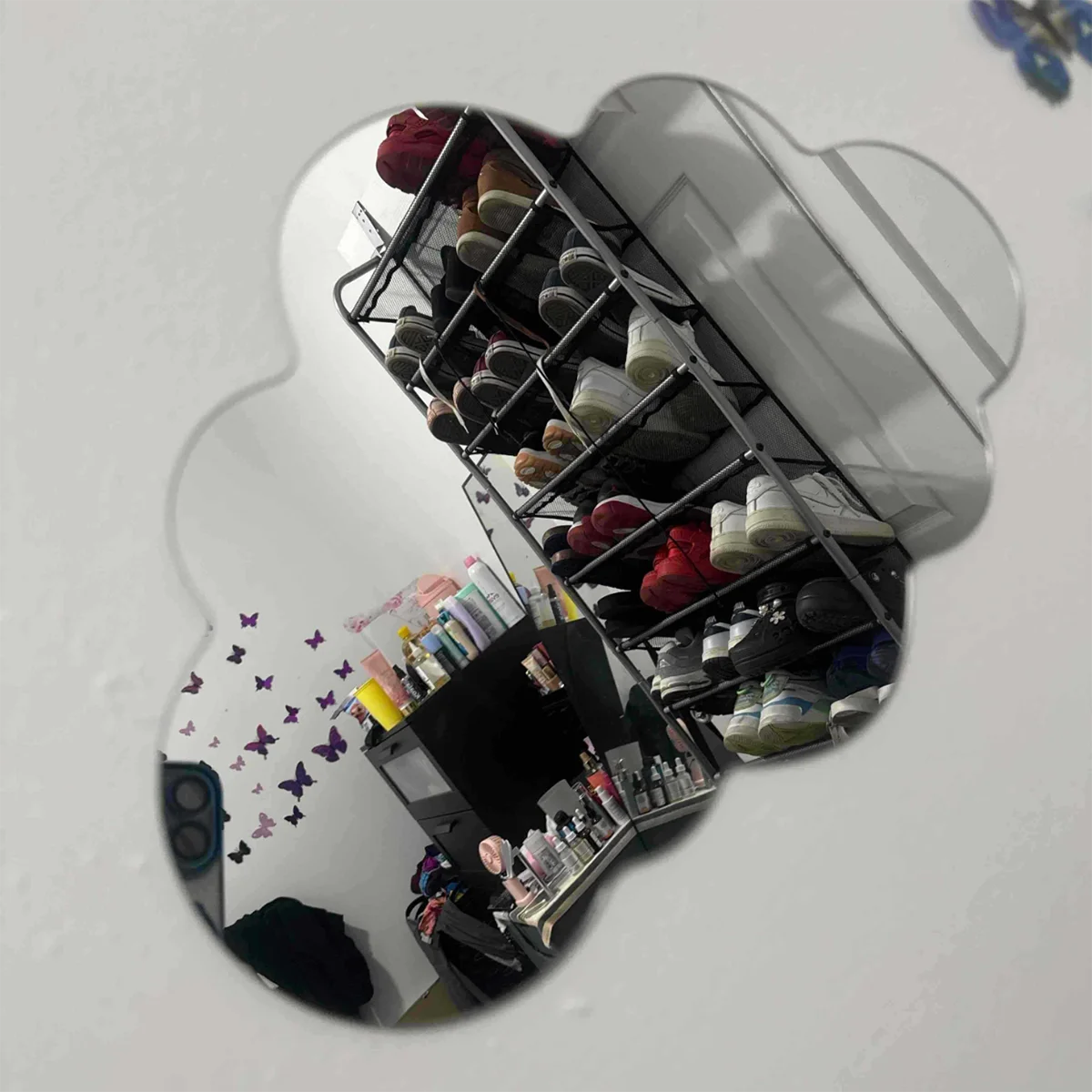 1pc Acrylic Mirror Surface Cloud Wall Stickers For Kids Baby Rooms Home Decor Living Room Peel & Stick Wall Art Mural