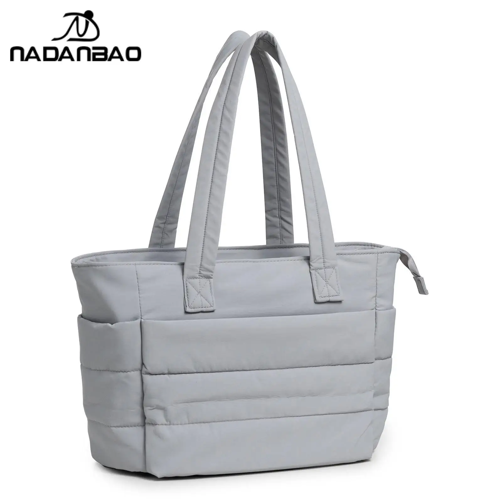 Nadanbao Women's Handbag Solid Color Tote Bags Commuting Shoulder Bag Female Handbags Leisure Simple Mommy Organizer Packaging