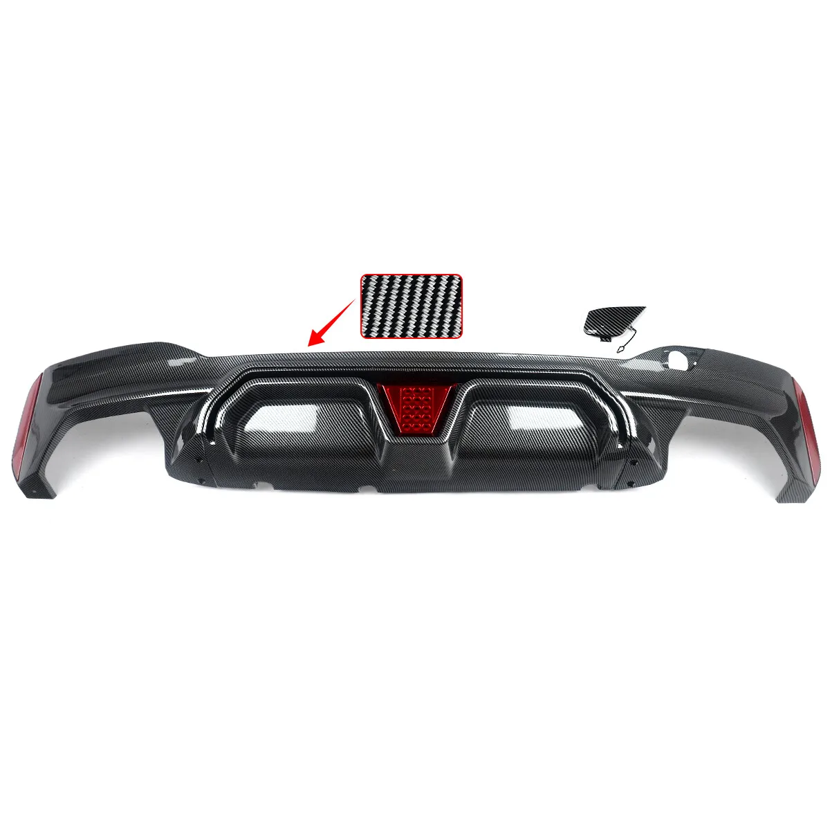 Achterbumper diffuser lip CS-stijl achterdiffuser voor BMW 5 Serie G30 G31 520d 530i 540i 2017 2018 2019 2020 2021 2022 2023