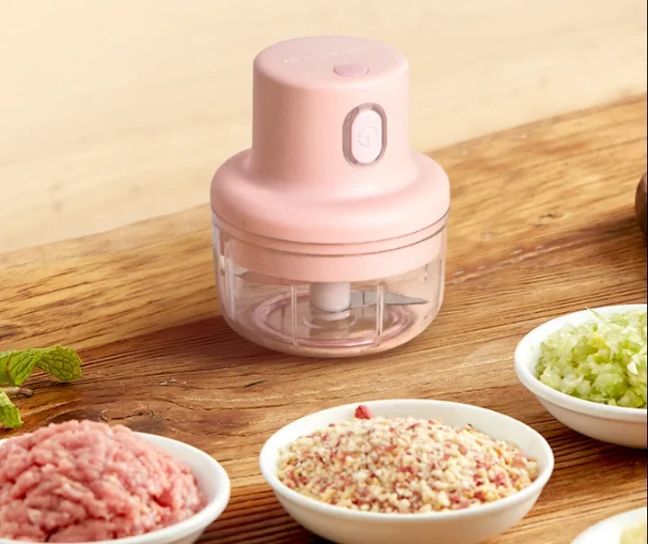 Wireless Electric USB Rechargeable Electric Food Garlic Processor Mixer Baby Mini Food Chopper Blender