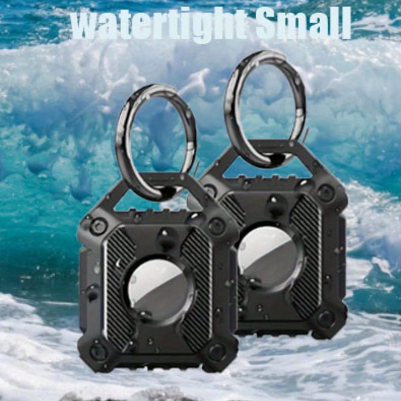 

A waterproof AirTag Stand Sleeve with metal ring screws, full cover, scratch-resistant security stand for all tracker models