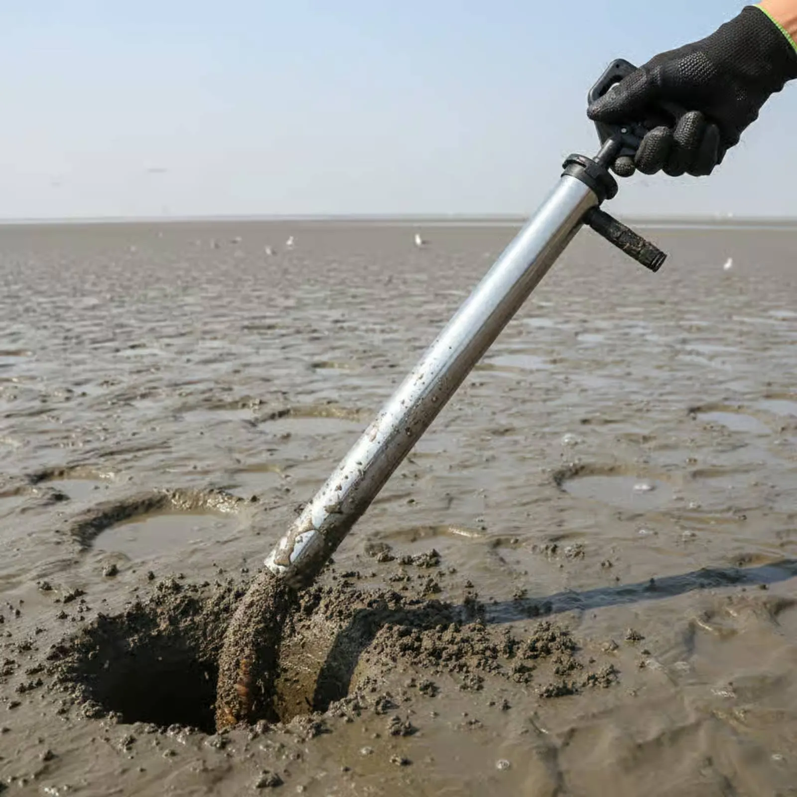 

Stainless Steel Shrimp Pump Easy to Use Sea Worm Extractor Seafood Digger for Tidal Flat