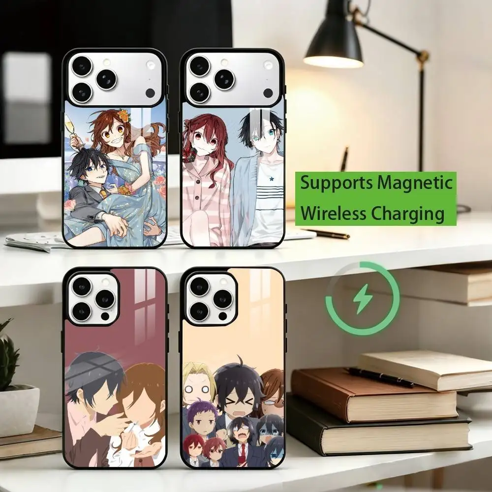 

A-Anime H-Horimiya Phone Case For iPhone17,16,15,14,13,12,11 Plus,Pro Compatible with magnetic wireless charging