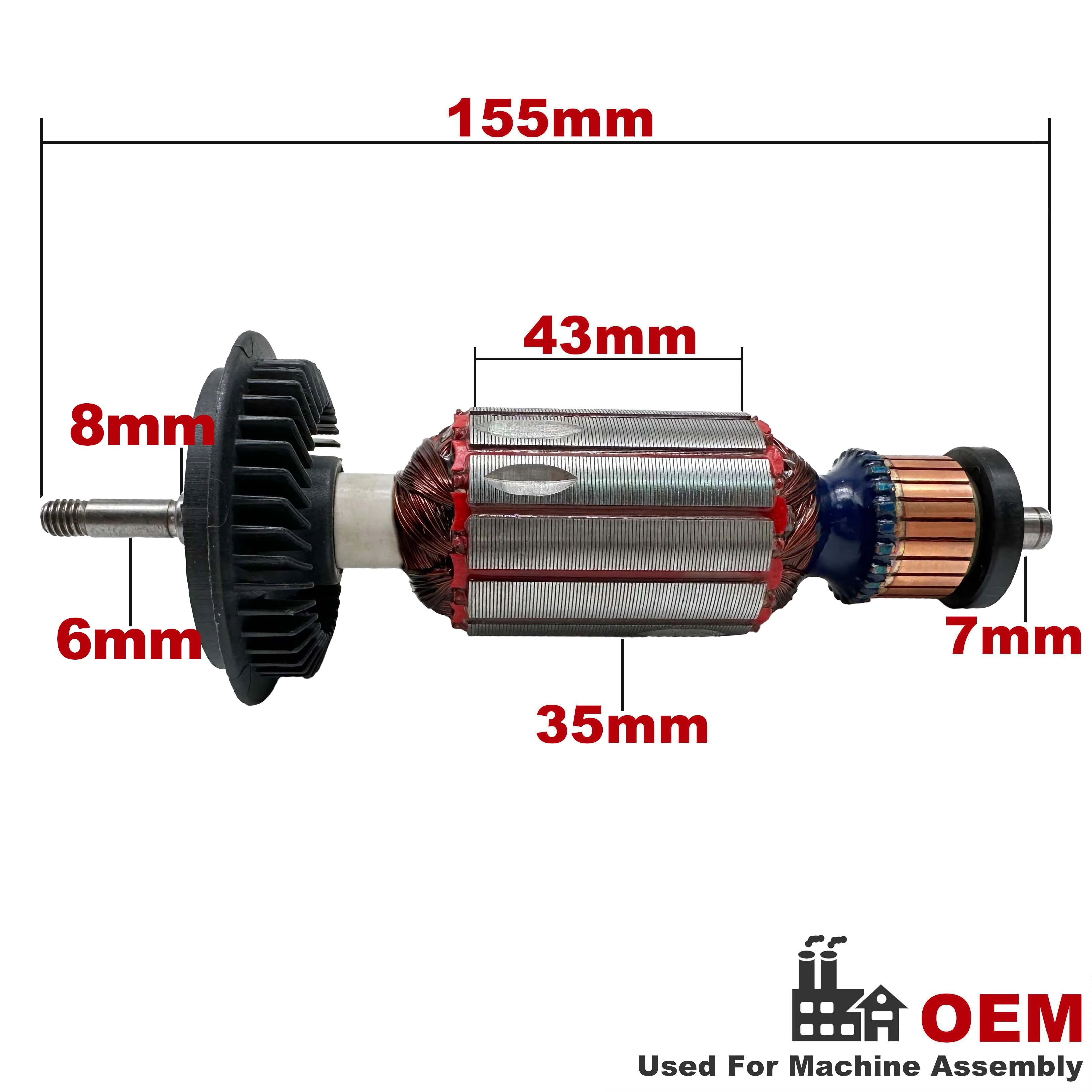 AC220V-240V Armature Rotor Anchor Stator Replacement of BOSCH Angle Grinder GWS6-100 GWS6-115 GWS6-125 GWS6000 GWS6600 GWS6700