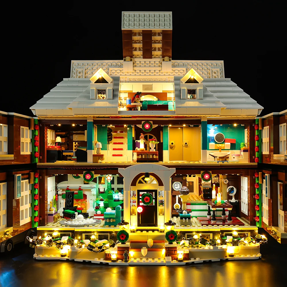 مجموعة إضاءة LED Kyglaring مناسبة لأفكار LEGO Home Alone 21330 مصباح ديكور وليس مكعبات البناء