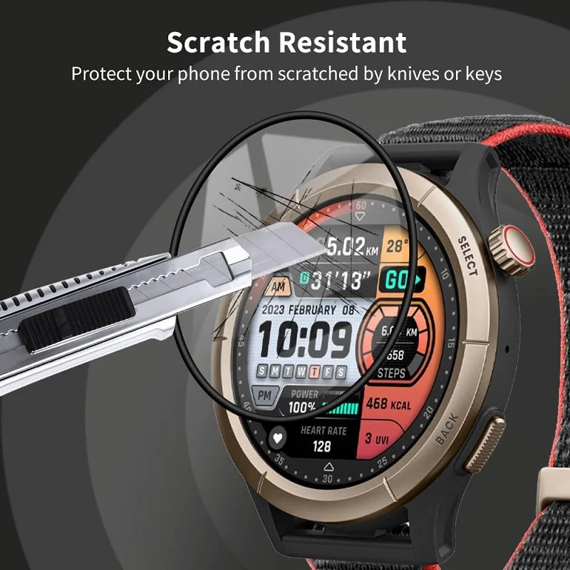 100 шт. 3D изогнутая мягкая защитная пленка для экрана для Amazfit Cheetah Pro/Amazfit Cheetah Smart Watch, защитная пленка с полным покрытием