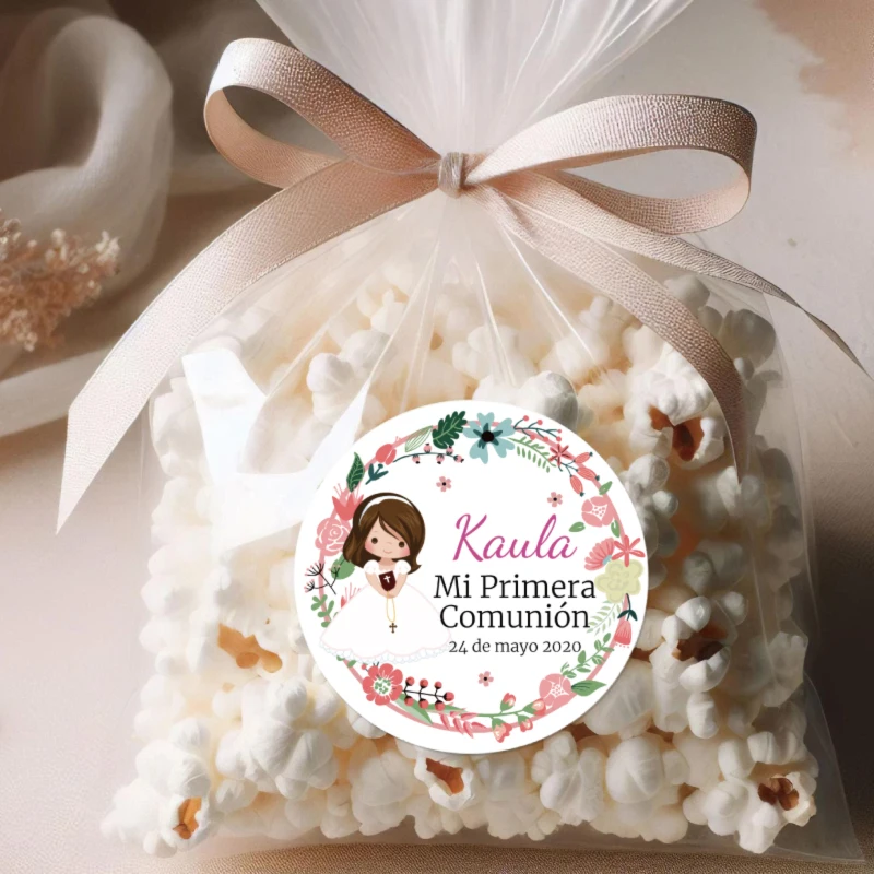 First Holy Communion Stickers, Mi Primera Comunión Labels, Baptism, Christening, Custom Stickers, Invitation Seals, 100 Pieces