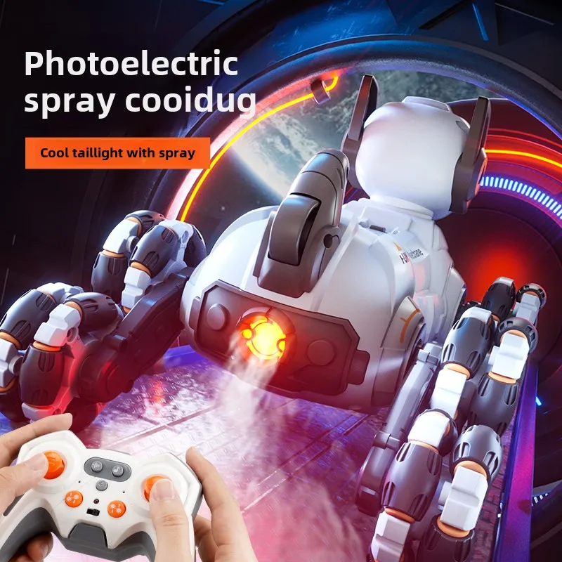 Nouveau jouet de voiture télécommandé, chien robot rc cascadeur à 8 roues, geste de commande vocale intelligente, voitures rc tout-terrain d'escalade, jouets pour enfants, cadeau drôle