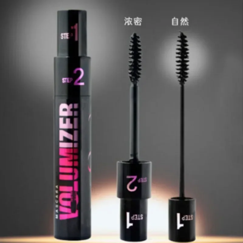 2 in1 Double Mascara Lengthening Black Lash Eyelash Extension Eye Lashes Brush Beauty Makeup Long-wearing Gold Color Mascara