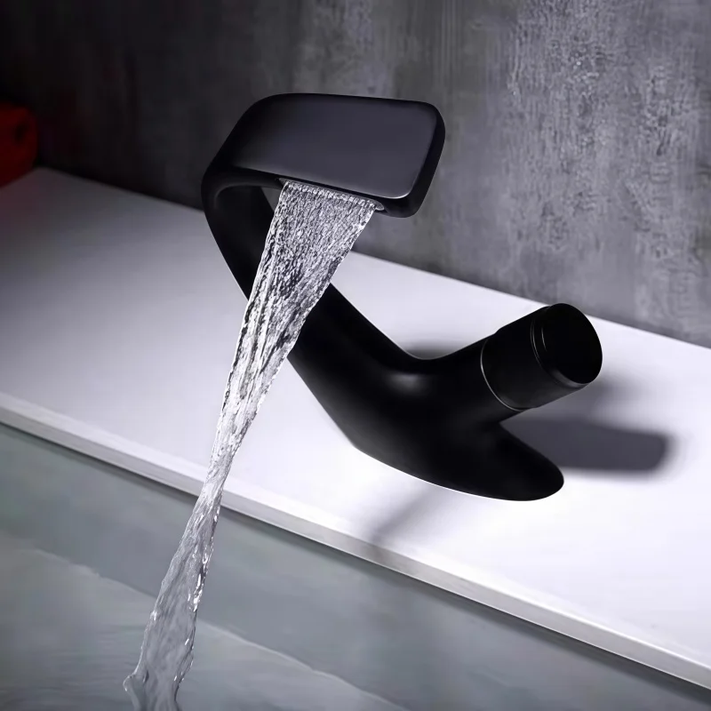 Creative Bathroom Faucet Waterfall Sink Basin Cold Hot Water Tap Bath Lavatory Farmhouse Mixer Tap