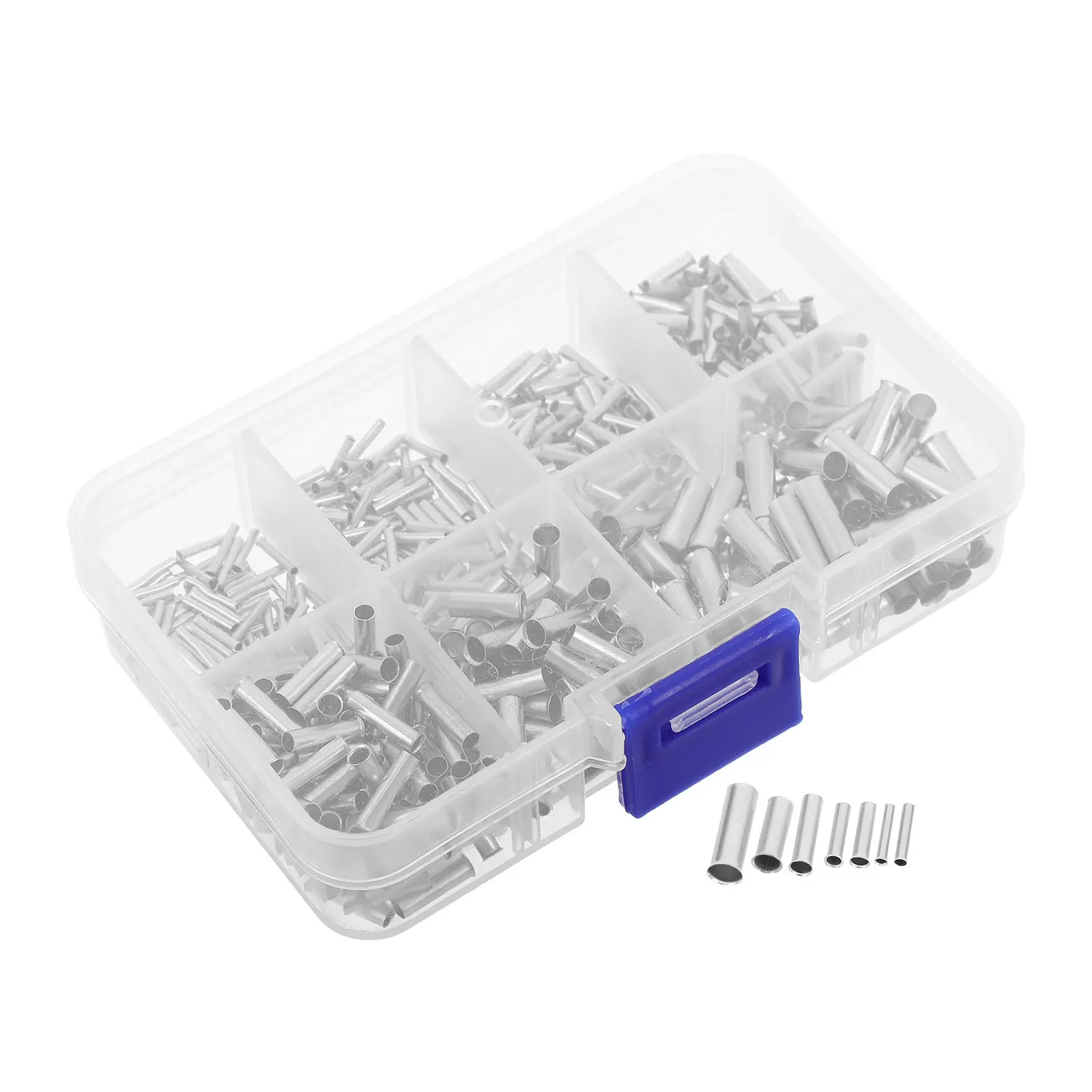 600Pcs Copper Crimping Connector Terminals Non-Insulated Wire Ends Ferrules Kit for Industrial Control Panel Wiring Plc