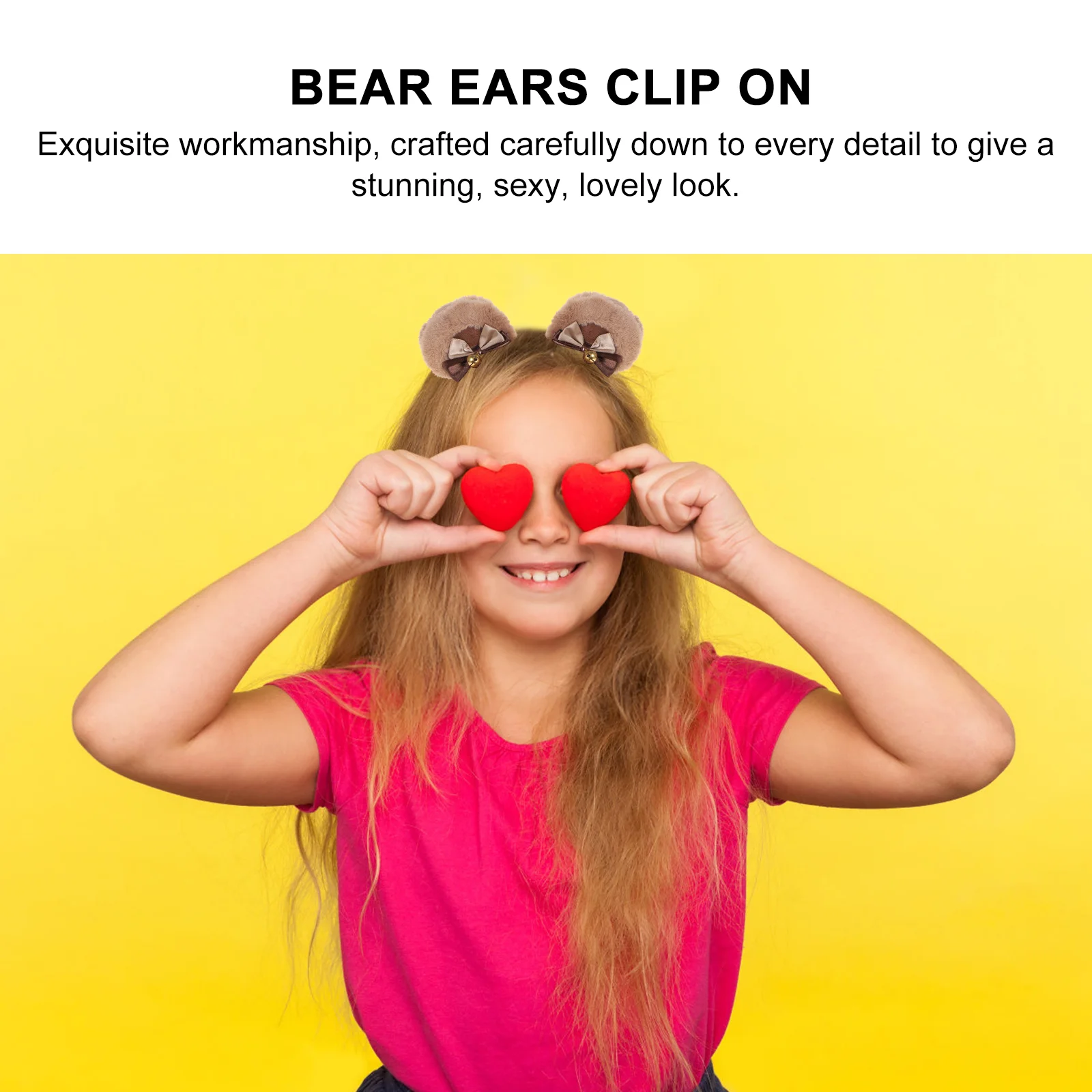 Bear Hair Clip Claw Clips for Women Headband Girl Accessories on Ears Animal Women's