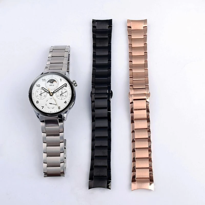 For Xiaomi Smart Watch Band Watch S1 Pro Solid Arc Mouth Precision Steel Replacement s1 PRO Sports Stainless Steel Watchband