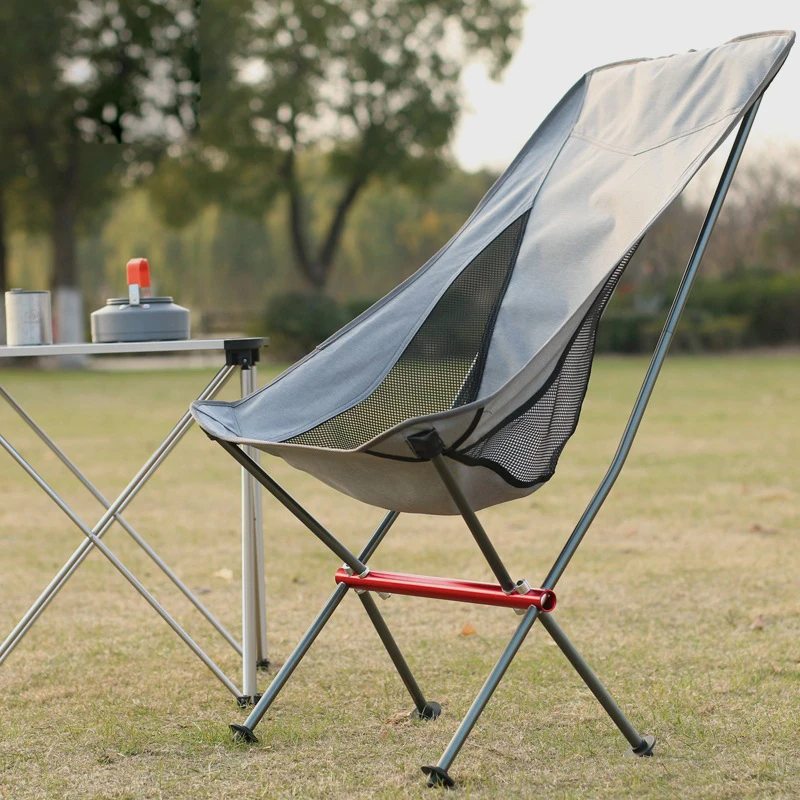 Portable Folding Camping Chair With Headrest Lightweight Tourist Chairs Aluminum Alloy Fishing Chair Outdoor Furniture