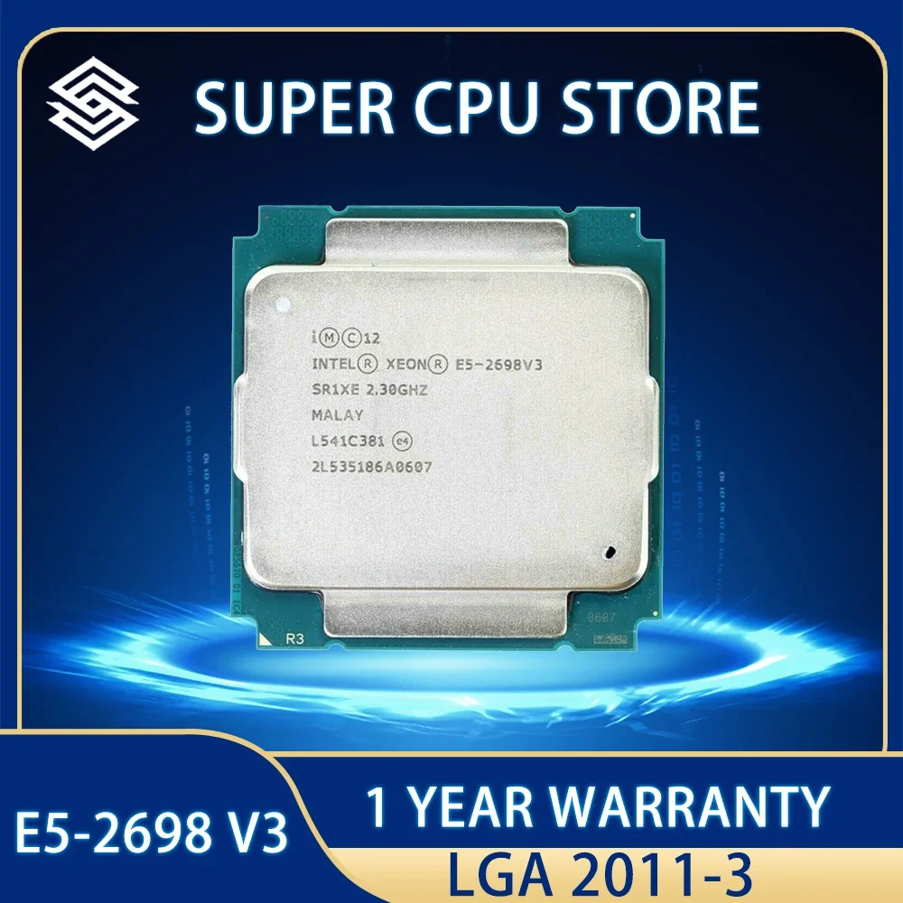 

Intel Xeon E5 2698 V3 Processor SR1XE 2.3Ghz 16 Core 135W CPU E5 2698V3 Socket LGA 2011-3